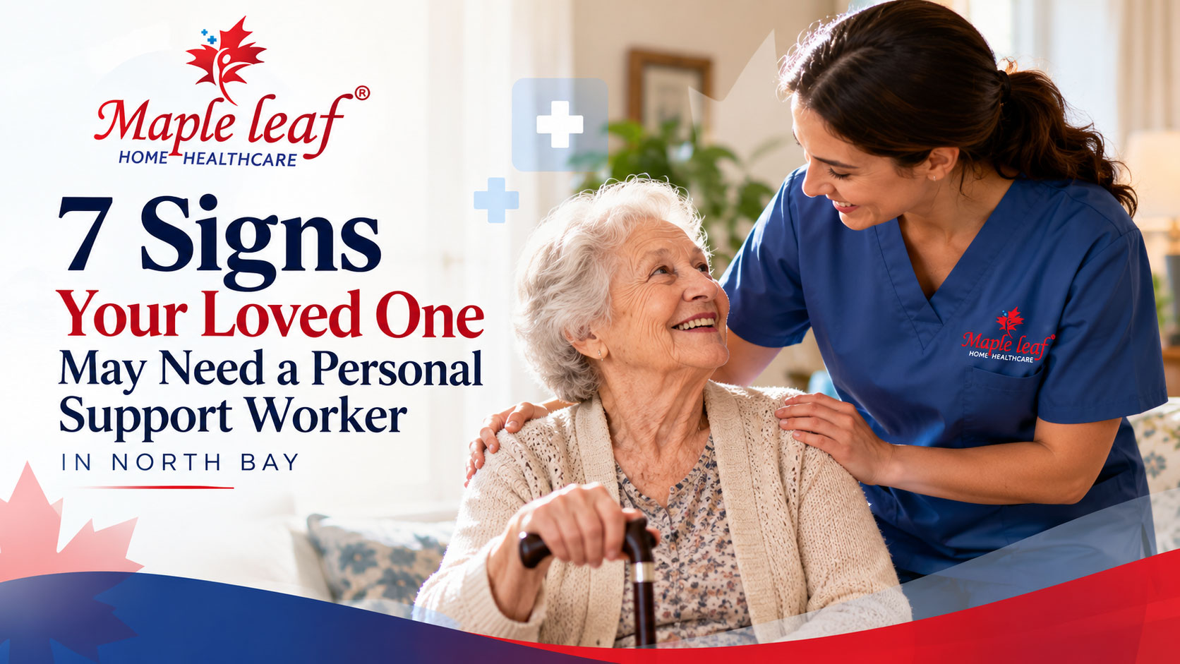 PSW North Bay providing personal support and daily care for a senior at home